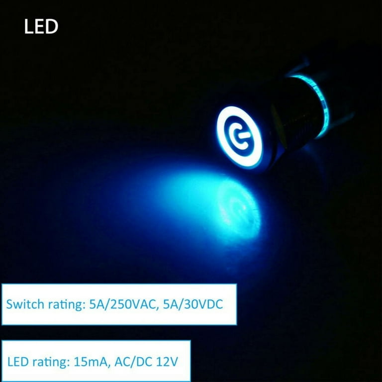 Push Button Switch Symbol On Company Yannee 16mm 12V LED ON OFF Push