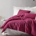 thumbnail image 2 of SUSSEXHOME Wine Forever %100 Cotton Duvet Cover Set Claret, King Size Duvet Cover, 1 Duvet Cover, 1 Fitted Sheet and 2 Pillowcases, Iron Safe, Hypoallergenic, Breathable Bedding Set, 2 of 6