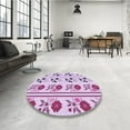 thumbnail image 4 of Ahgly Company Tapis d'Intérieur Lavable en Machine Carré Transitionnel Orchidée Violet, 7 Pieds Carré, 4 of 7