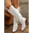 thumbnail image 3 of Western Style Embroidered Retro Knight Boots Trendy Outdoor Spring/autumn Footwear, 3 of 4