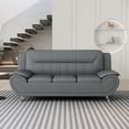 thumbnail image 3 of Uspridefurniture Sanuel 79.2" Faux Leather Pillow Top Arm Sofa,Gray, 3 of 5