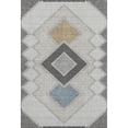 thumbnail image 2 of Addison Rugs Mayfield Premium Machine Washable Transitional Geometric Gray Rectangle Rug, 9' X 12' Machine Washable Transitional Geometric Gray Oversized Sherpa Throw Blanket, 2 of 6