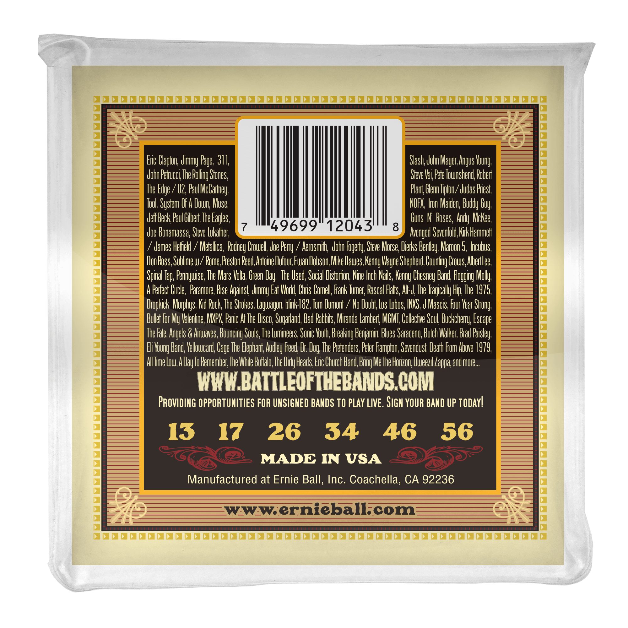 6 PACK Ernie Ball 2043 Silk & Steel 80/20 Bronze Acoustic Guitar Strings 13-56 Regular