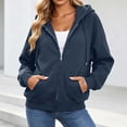 thumbnail image 3 of YanHoo Zip Up Hoodie Women Oversized 2026 Zip Up Y2K Casual Long Sleeve Hooded Sweatshirts Fall Winter Casual Track Jackets, 3 of 6