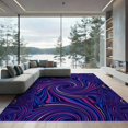 thumbnail image 2 of ODIKA 6'x9' Ultra-Soft Area Rug, Portal Motif Vortex Comet Uranus Themed Galaxy Starry Nebula Playful Expressive None Washable, Bare feet friendly, Silk-Touch for Guest Room, Bedroom, 2 of 7