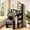 Black, variant on ICEEIF Blue Makeup Vanity with Chair, Small Vanity Desk with Mirror & 3 Color Lights, Girls Vanity Set with Power Outlet for Small Space