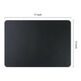 thumbnail image 4 of REGALWOVEN 6 Pack Faux Leather Placemats for Kitchen Dining Table Decor Washable Heat Resistant Table Placemats Wipeable Table Mat Black 17*12in, 4 of 7