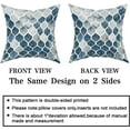 thumbnail image 4 of Navy Blue Grey Pillow Covers 16x16 Inch Set of 2 Dark Blue Geometric Decorative Throw Modern Pillows Farmhouse Cotton Square Couch Cases for Home Bed Sofa Chair Decor BZ, 4 of 6