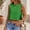 Green, variant on Womens Side Tie Cropped Tank Tops Summer Soft Casual Oversized Sleeveless Shirts Trendy Loose Fit Lightweight High Neck Boxy Basic Tees Daily Beach Wear, White S