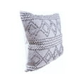thumbnail image 4 of Trinity Gray Geometric Woven Square Accent Throw Pillow, 18" x 18", 4 of 5