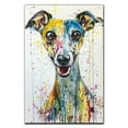 thumbnail image 3 of Whippet Canvas Wall Art, Modern Cute Colorful Whippet Canvas Dog Art Pictures Wall Decor for Kids Bedroom Decoration Unframed 8x12 inches, 3 of 5