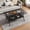 Black Glass+Black Wood+Black Leg, variant on Rectangle Coffee Table,Metal Frame & Clear Glass & Walnut Wood Top & Black Leg,Double Layer Glass Coffee Table for Living Room,Office,Apartment,Walnut