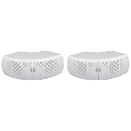 (2) Rockville WET-D4 White Indoor/Outdoor Commercial/Restaurant/Bar 70V Speakers