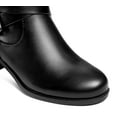 thumbnail image 3 of Ferwind Women's Riding Boots Knee-High Crisscross Buckle Straps Chunky Heels Adult Black 10, 3 of 7