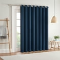 thumbnail image 5 of Eclipse Blackout Curtains, Darrell Thermaweave Grommet Extra Wide Curtains, Sliding Door Curtains 84 in x 100 in, Indigo, Sold as a Single Curtain Panel, 5 of 8