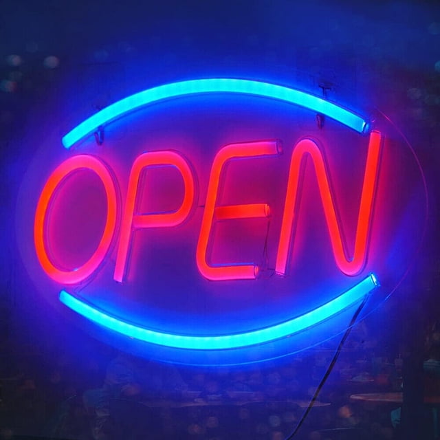 Business Decor, Bright Eye-catching LED Neon Open Sign for Store, Cafe, Perfect Business Sign Remote Controlled Vibrant and Joyful Wall Light for Indoor Use, Energy Efficient