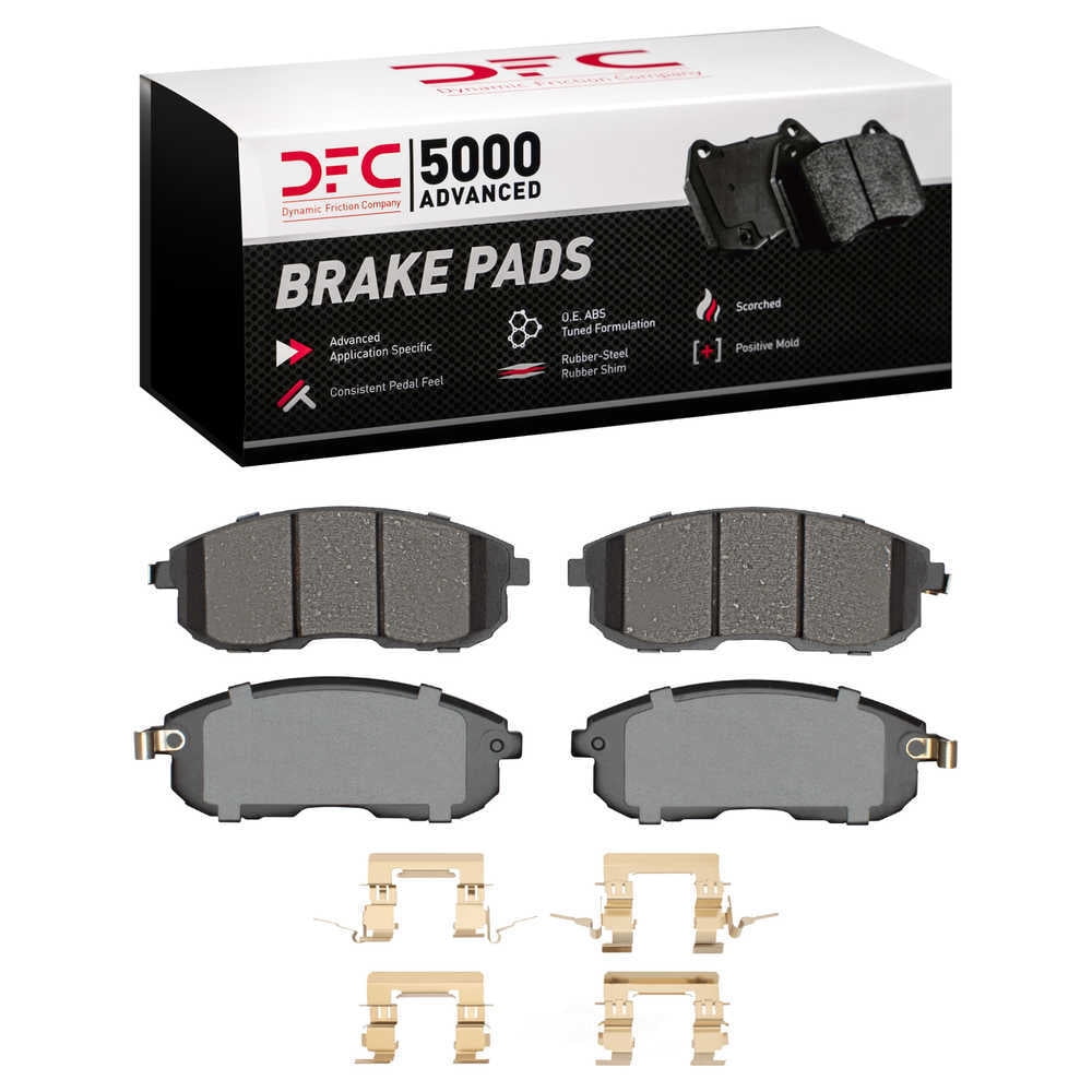 Dynamic Friction Company 1551-0815-02 DFC 5000 Advanced Brake Pads - Ceramic and Hardware Kit - OE