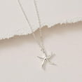 thumbnail image 5 of Silver Necklace for Women 14K Silver Plated Dainty Star of David Butterfly Sun Lotus Flower Bead Necklace Simple Jewelry Everyday, 5 of 10