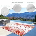 thumbnail image 3 of Red Leaf Outdoor Rug 4x6 Ft - Reversible Patio Rug Outdoor Camping Rugs, Fall Plant Country Vintage Watercolor White Washable Indoor Outdoor Area Rugs, Non-Slip Outdoor Carpet Runner for Deck/Porch, 3 of 8