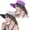 Beige & Purple, variant on 2 Pack Womens Ponytail Sun Hat UV Protection Bucket Hats Foldable Wide Brim Summer Boonie Beach Cap Fishing Hiking…
