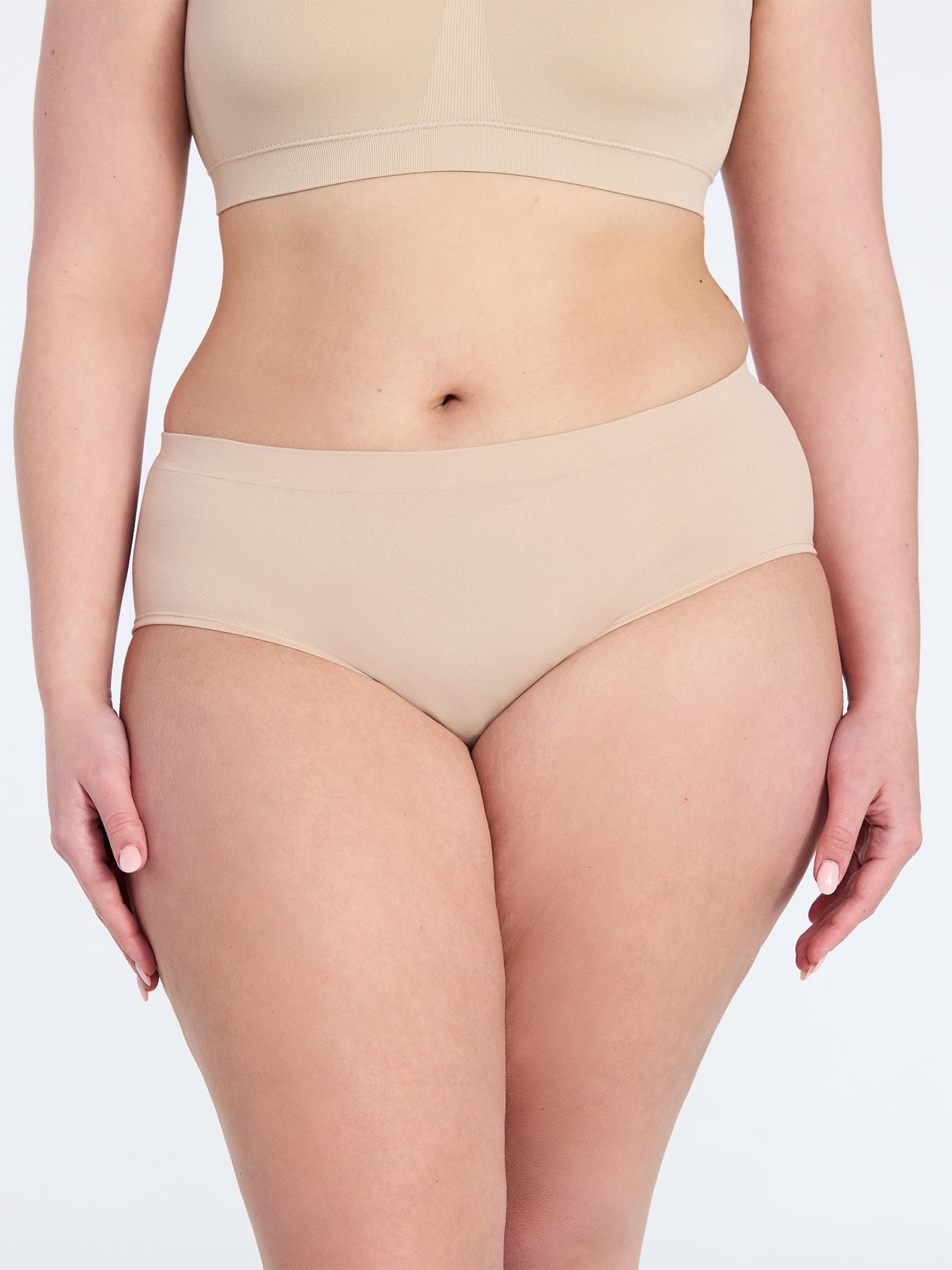 Joyspun Women's Seamless Hipster Panties, 6-Pack, Sizes XS-XXXL