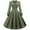 Army Green, variant on cfhntfmh Cocktail Dresses for Women Elegant V Neck Long Sleeve Pleated A-Line Dress Vintage Party Evening Gown Dress