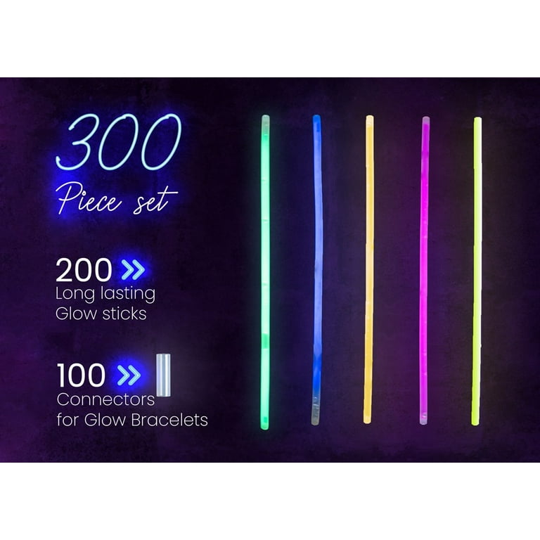  100 Ultra Bright Glow Sticks Bulk - Halloween Glow in The Dark  Party Supplies Pack - 8 Glowsticks Party Favors with Bracelets and  Necklaces : Toys & Games