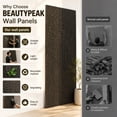 thumbnail image 6 of BEAUTYPEAK 4PCS 48"x 24" 3D Wall Decor Wall Panels Faux Stone Siding, Carbon Black, 6 of 8