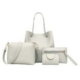 thumbnail image 1 of HEVIRGO 4 Pcs Sac à Bandoulière Texture Litchi Mode Femme Porte-Cartes, 1 of 10