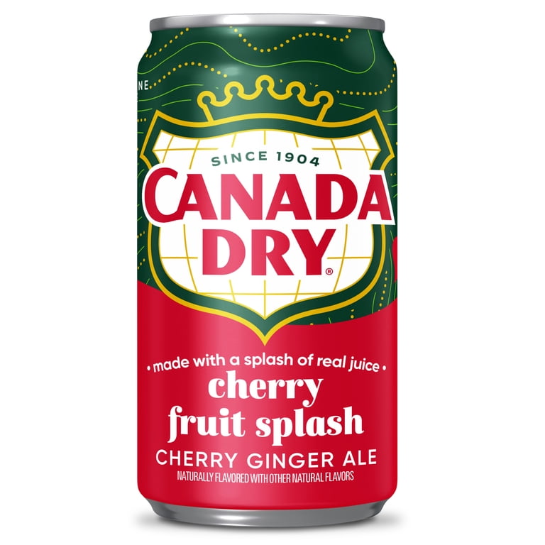 Canada Dry Caffeine Free Fruit Splash Cherry Ginger Ale Soda Pop