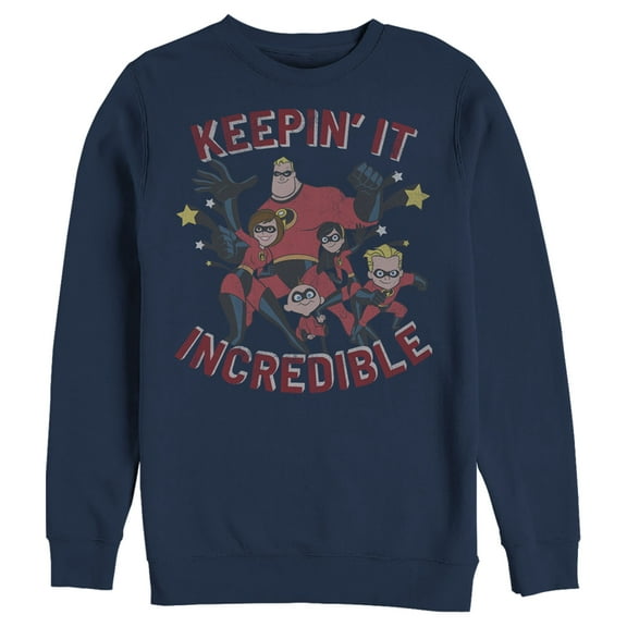 Men's The Incredibles Keepin' It Incredible  Sweatshirt Navy Blue X Large