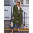 thumbnail image 4 of Weardear Women's Plus Size Cardigan Long Sleeve Open Front Drape Cardigans Lightweight Long Duster, 4 of 7