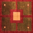 thumbnail image 1 of Ahgly Company Indoor Square Abstract Orange Modern Area Rugs, 7' Square, 1 of 4