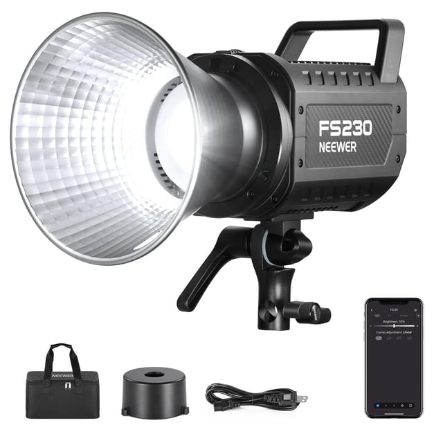 Luz de vídeo Neewer FS230 230, 230 W, COB, 10000 lux, 5600 K, luz diurna
