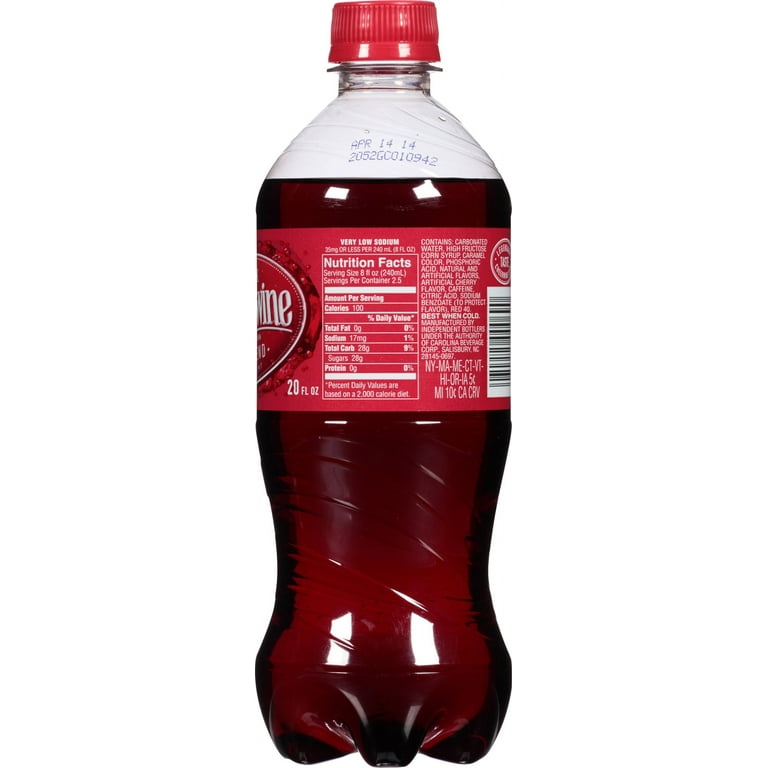 Cheerwine Legend Soda, 20 fl oz, Naturally Flavored Soft Drink