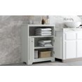 thumbnail image 4 of Clearance! Bathroom Floor Cabinet, Double Door Storage Organizer with Shelves for Home Office Furniture, White, 4 of 9