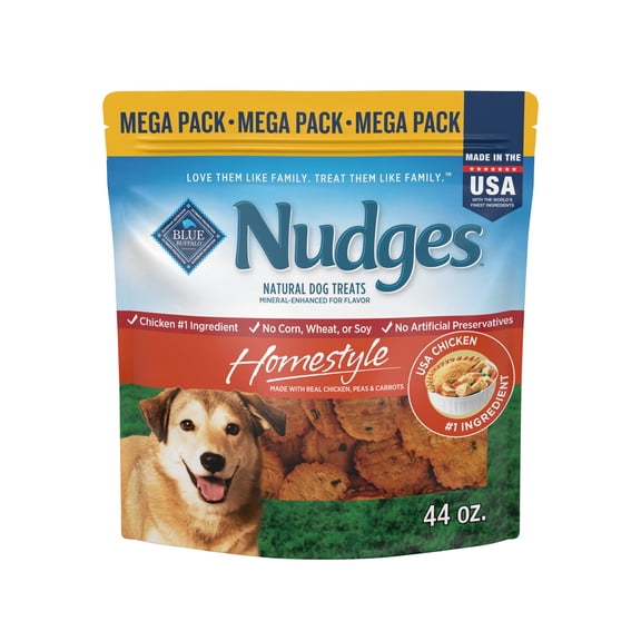 Blue Buffalo Nudges, Natural Dog Treats, Chicken Pot Pie Recipe, 44oz Bag