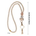 thumbnail image 3 of Trendy Tool Kit for Home, Wooden Bead Tassel Lanyard Keychain Silicone Flower Record Label Work Permit Lanyard Teacher/student ID Necklace Rope Multi Functional Decoration, 3 of 3