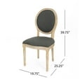 thumbnail image 3 of Noble House Dason Fabric and Wood 5 Piece Dining Set, Dark Gray, Floral Print, and Natural, 3 of 13