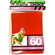 Player's Choice Red Sleeves (Pack of 60) Standard Size Deck Protectors - Ideal for Pokemon, Magic The Gathering & Other Trading Card Games