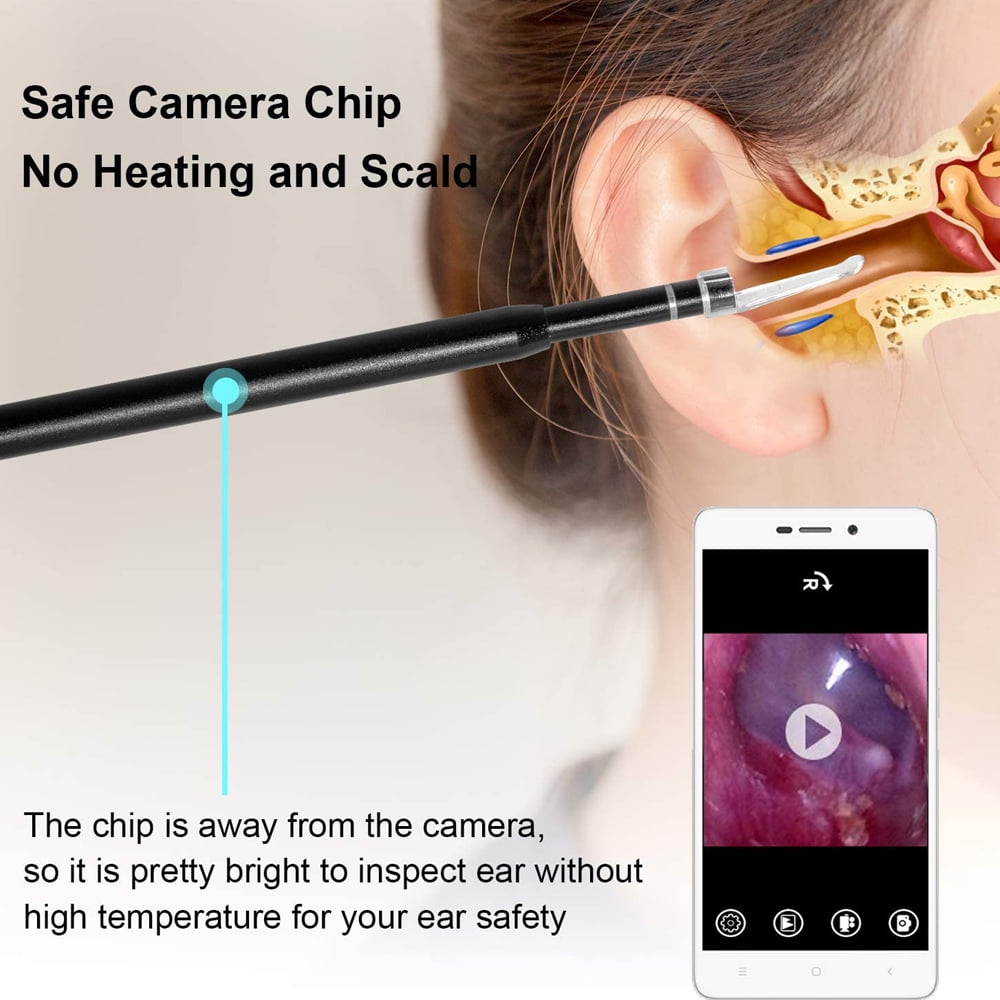 USB-Ohrreinigungsendoskop HD Visual Ear Spoon Earpick mit Mini-Kamera Q DDW LTH5 