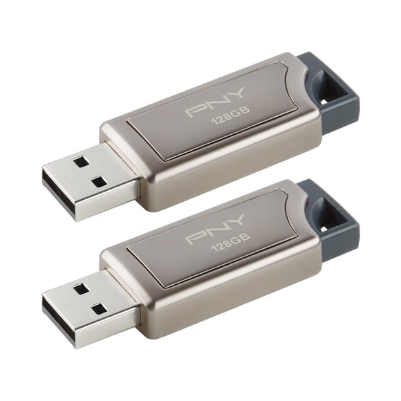 PNY PRO Elite USB 3.1 Flash Drive 128GB 2-Pack – Premium Metal Design, Up to 400MB/s Read & 180MB/s Write – Compatible with PC & Mac, US