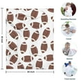 thumbnail image 4 of Brown Footballs Pattern Blanket,Comfortable Soft Flannel Throw Blanket,All Season,Warm Lightweight Blankets for Sofa Bed Couch Living Room Chair,30"x40", 4 of 4