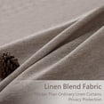 thumbnail image 6 of Jainmy Linen-Look Semi-Sheer Curtains, Back Tab Drapes with Hooks Living Room Bedroom ,Set of 2 Panels,52x84 inch, Dark Flax, 6 of 10