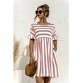 thumbnail image 3 of Fashion Striped Ruffle Tunic Short Dress, 3 of 4