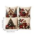 thumbnail image 2 of Christmas Indoor Decorations 2026 4 Pack Christmas Decorative Throw Pillow Covers Stereo Embossed Holiday Cushion Slipcovers Pillow Cases With Hidden Zipper For Sofa Couch, 2 of 7