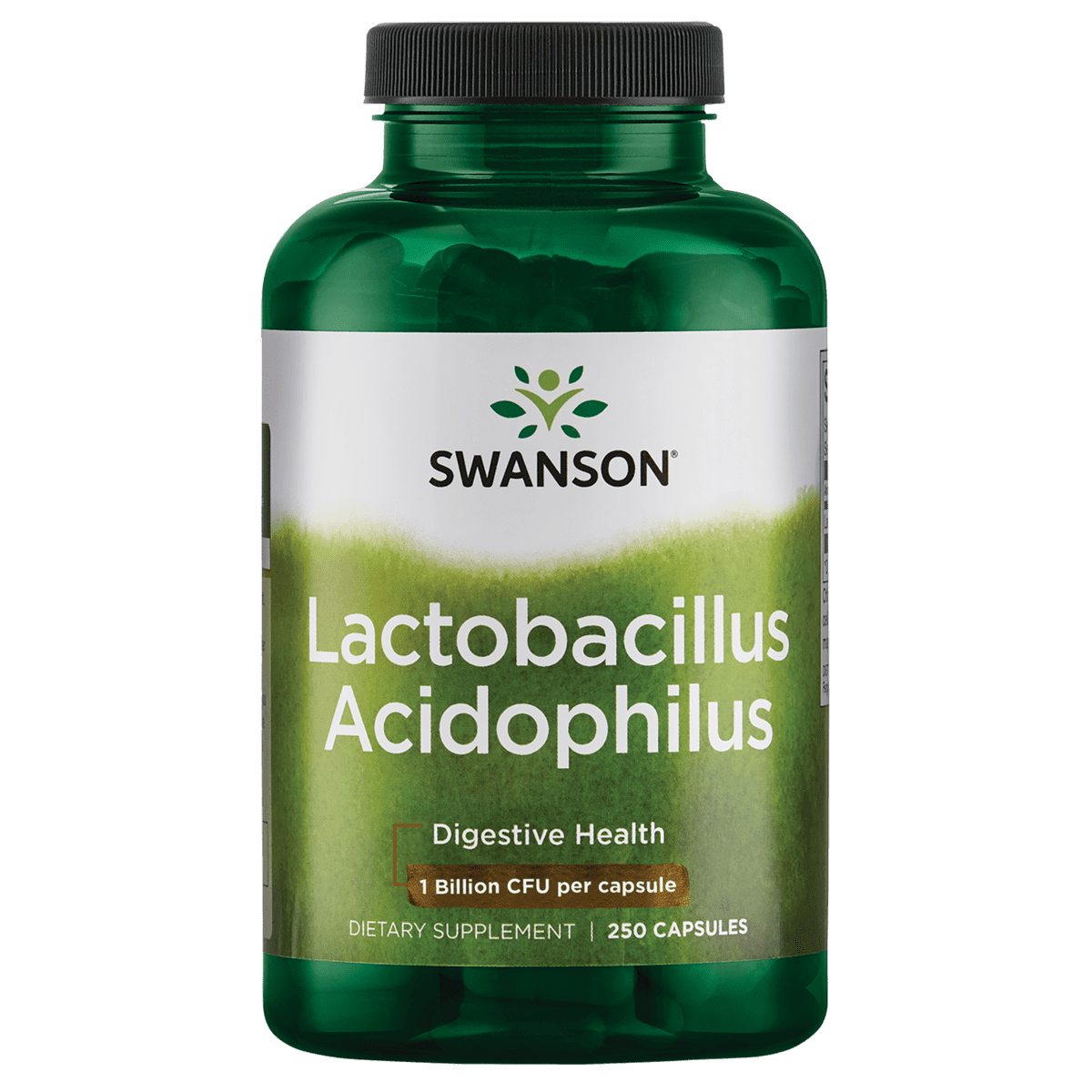Swanson Lactobacillus Acidophilus - Probiotic Supplement Supporting Digestive Health with 1 Billion CFU Per Capsule - Promotes Bowel and GI Tract Health - (250 Capsules)