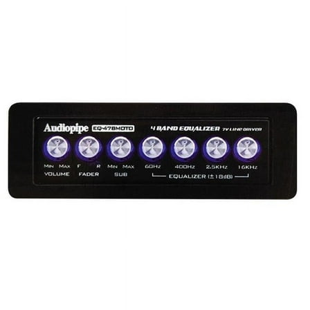 Audiopipe EQ-47BMOTO 4 Band - 7V - Graphic Equalizer