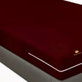 thumbnail image 3 of Rajveer Textile Twin Size Zipper Fitted Sheet 8" Inch Deep Pocket - Hotel Quality Soft Microfiber Bottom Sheet- Shrinkage and Fade Resistant-Easy Care -1 Fitted Zipper Mattress Cover Burgundy Color, 3 of 3