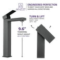 thumbnail image 5 of Swcorp L-AZ096GM Enti Series Single Hole Single-Handle Vessel Bathroom Faucet in Gun Metal, 5 of 5